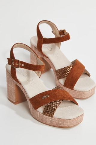 Sandali con tacco Lisabete - Cammello
