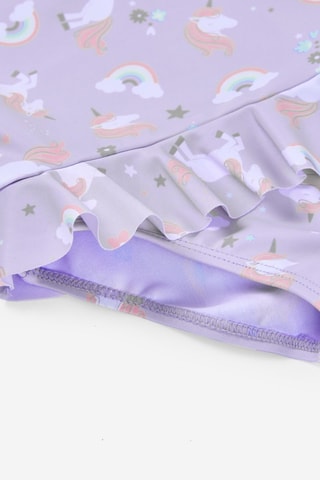Costume intero - Malva - Bianco, arancione e viola