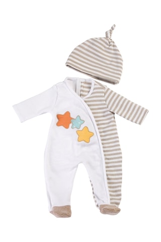Completo per bambola - 
Da 3 anni - Bianco e beige