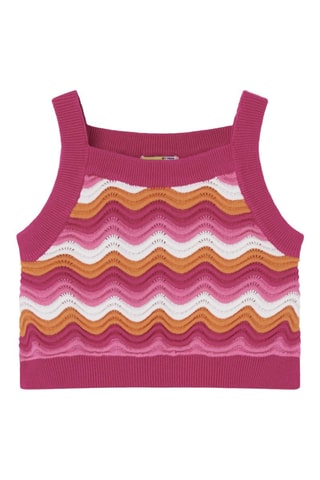 Canotta - Fucsia - Bianco, giallo e rosa