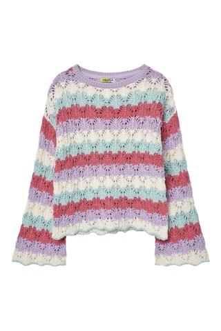 Maglia - Fucsia - Verde, viola e rosa