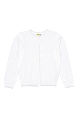 Cardigan - Bianco - Bianco e grigio