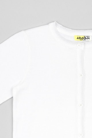 Cardigan - Bianco - Bianco e grigio