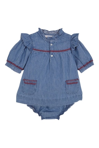 Abito e bloomer in jeans - Blu