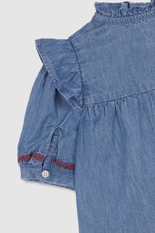Abito e bloomer in jeans - Blu