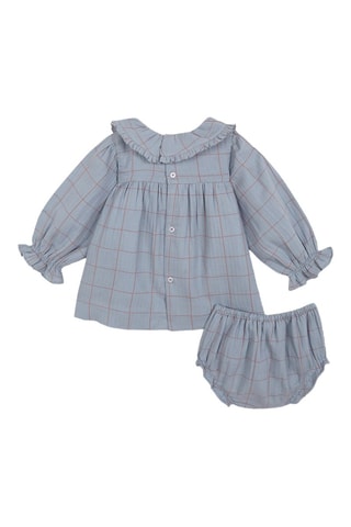 Abito e bloomer - Blu-grigio