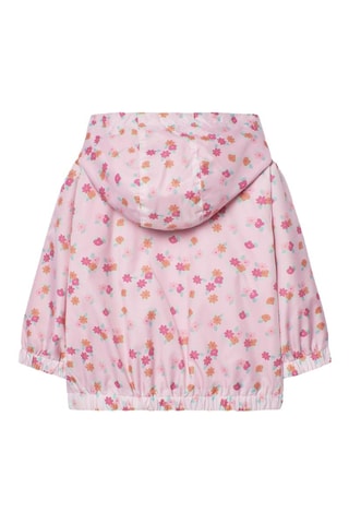 Giubbotto con cappuccio - Rosa chiaro - Verde, arancione e rosa