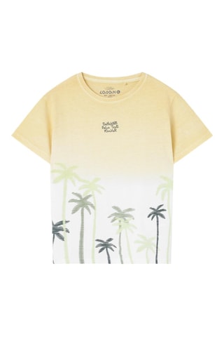 T-shirt dip and dye - Giallo chiaro - Nero e giallo