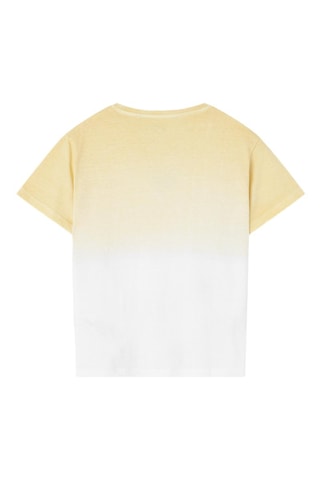 T-shirt dip and dye - Giallo chiaro - Nero e giallo
