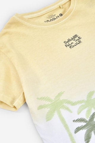 T-shirt dip and dye - Giallo chiaro - Nero e giallo