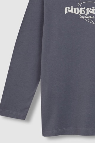 T-shirt - Blauw en grijs