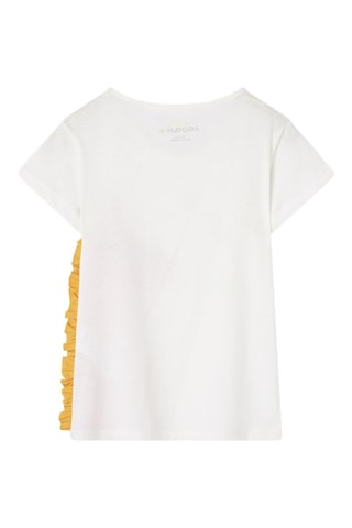 T-shirt - Ecrù - Bianco, arancione e rosa