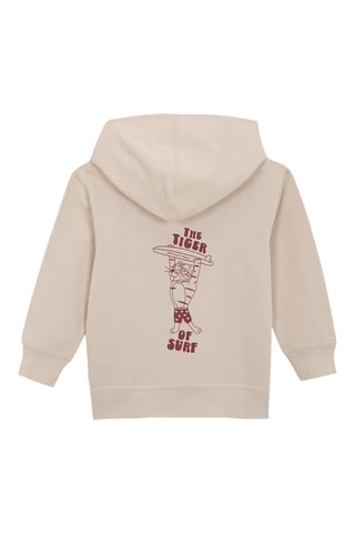 Felpa in pile con cappuccio - Beige