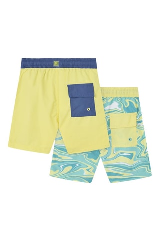 2 shorts - Verde e giallo - Blu, verde e giallo