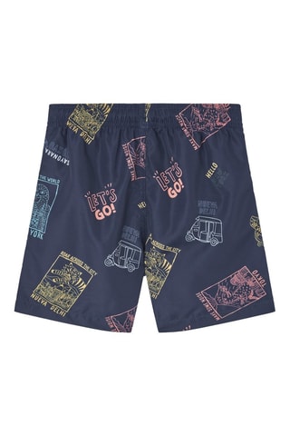 Shorts - Navy - Blu, giallo e rosa