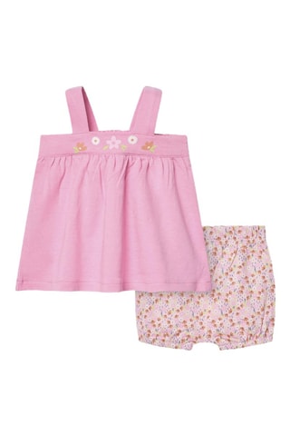 Canotta e bloomer - Rosa - Bianco, verde e rosa
