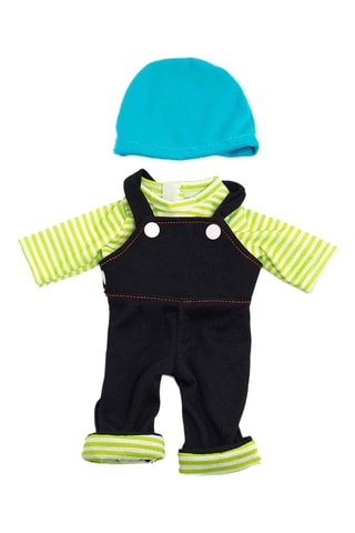 Set 3 pezzi per bambola - Nero e verde chiaro - Da 3 anni