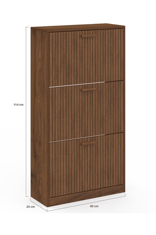 Scarpiera 3 ante Faustine - 60 x 24 x 113 cm