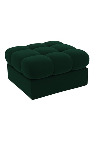 Pouf Yohan - Vert foncé - En tissu velours