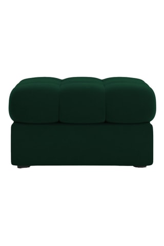 Pouf Yohan - Vert foncé - En tissu velours