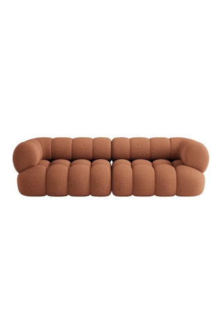 Canapé modulaire Maurice - Rouge brique - 4 places - En tissu chenille