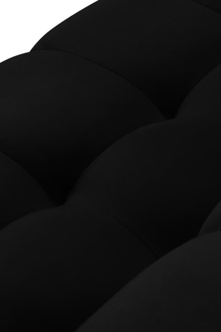 Canapé Yohan - Noir - 4 places - En tissu velours