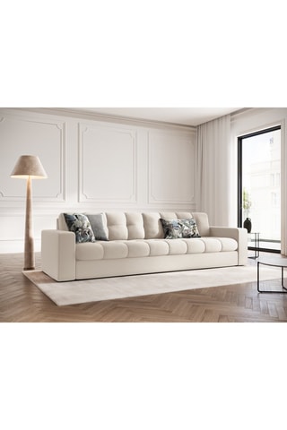 Canapé Yohan - Beige - 4 places - En tissu structuré