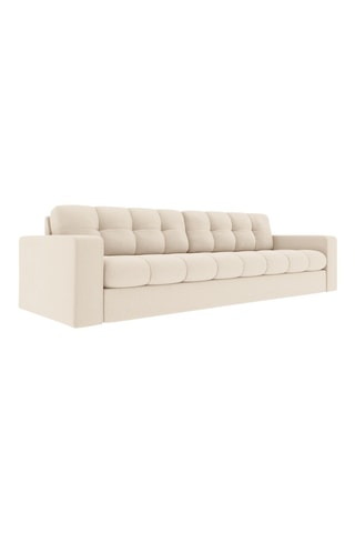 Canapé Yohan - Beige - 4 places - En tissu structuré