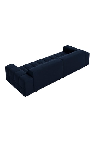 Canapé Luc - Bleu foncé - 4 places - Toucher velours
