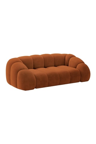 Canapé Lyna - Camel - 3 places - En tissu velours