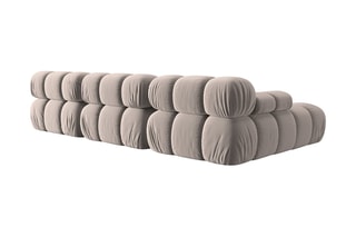 Canapé d'angle gauche modulable Tropea Beige
