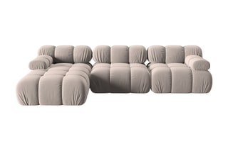 Canapé d'angle gauche modulable Tropea Beige