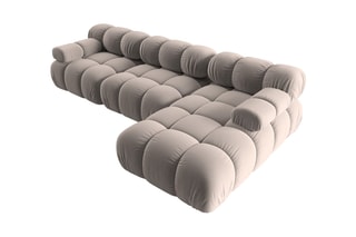 Canapé d'angle droit modulable Tropea Beige