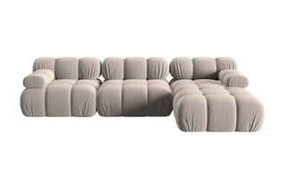 Canapé d'angle droit modulable Tropea Beige