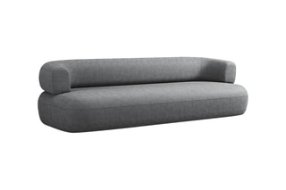 Canapé Aldrin - Gris foncé - 4 places - En tissu chenille