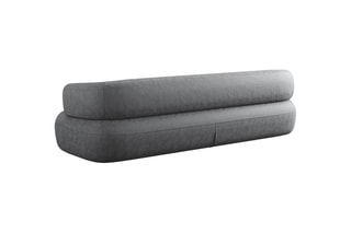 Canapé Aldrin - Gris foncé - 4 places - En tissu chenille