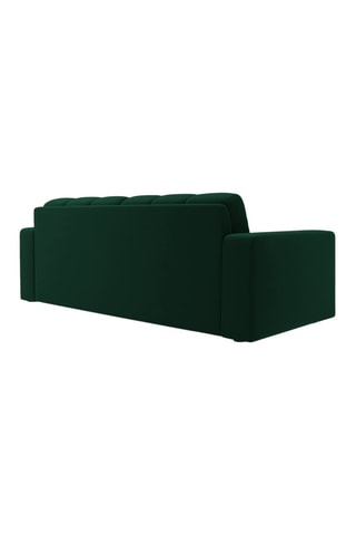 Canapé Yohan - Vert bouteille - 2 places - En tissu synthétique - Toucher velours