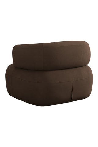 Fauteuil Aldrin - Marron - En velours