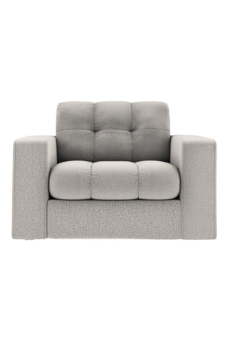 Fauteuil Yohan - Gris clair - En tissu structuré