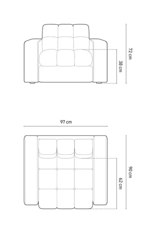 Fauteuil Yohan - Gris clair - En tissu structuré