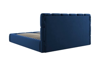 Lit-coffre avec tête de lit Tropea - Bleu roi
