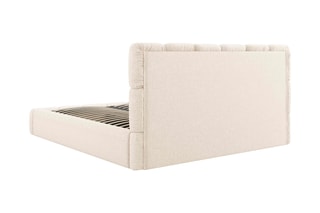 Lit-coffre avec tête de lit Tropea - Beige clair