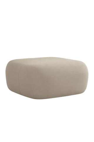 Pouf Aldrin - Beige - Toucher velours