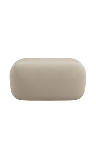 Pouf Aldrin - Beige - Toucher velours