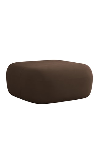 Pouf Aldrin - Marron - Toucher velours