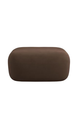 Pouf Aldrin - Marron - Toucher velours