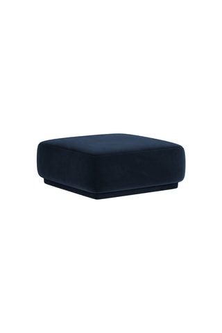 Pouf Louis - Bleu roi - Toucher velours