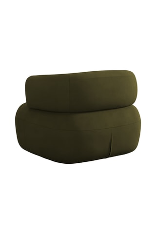 Fauteuil Aldrin - Vert olive - Toucher velours