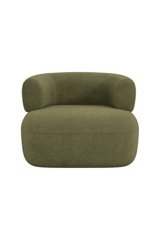 Fauteuil Aldrin - Vert olive - En tissu bouclé