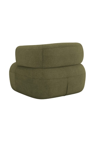 Fauteuil Aldrin - Vert olive - En tissu bouclé